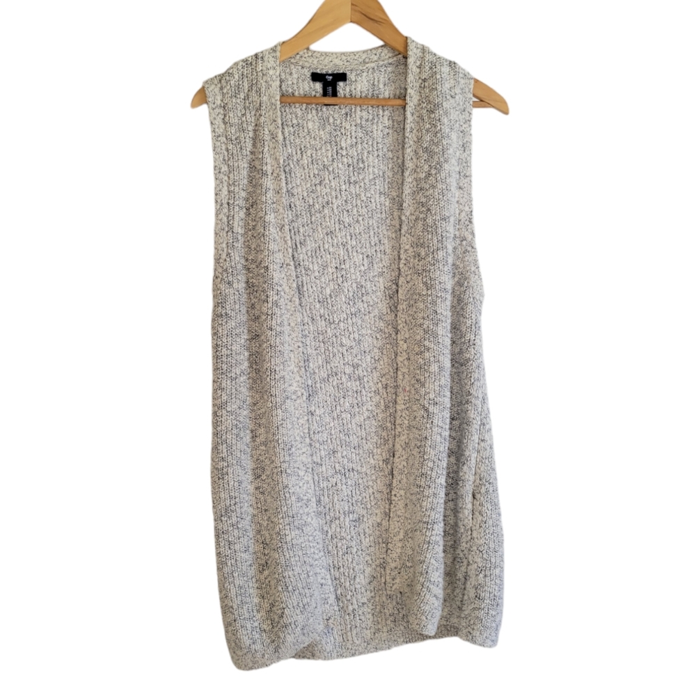 GAP Long Marled Sweater Vest Medium Cotton